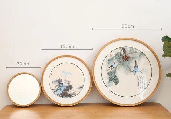 Modern Bamboo Round Photo Frame
