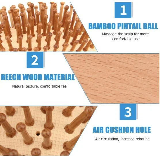 Bamboo Anti-Static Air Cushion Mini HairBrush